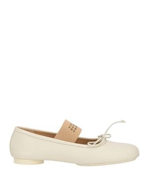MM6 Maison Margiela 오프화이트 발레리나 플랫
