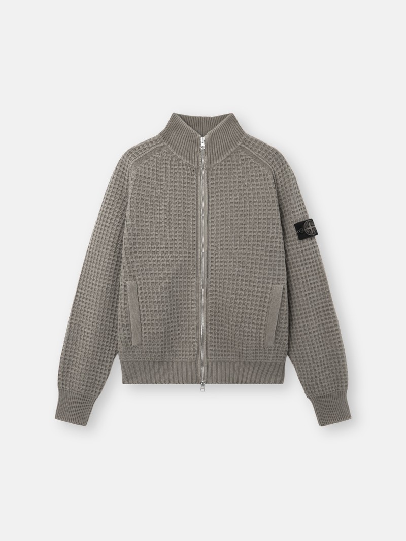 Stone Island Mineral Dyed Zip-Up Cardigan