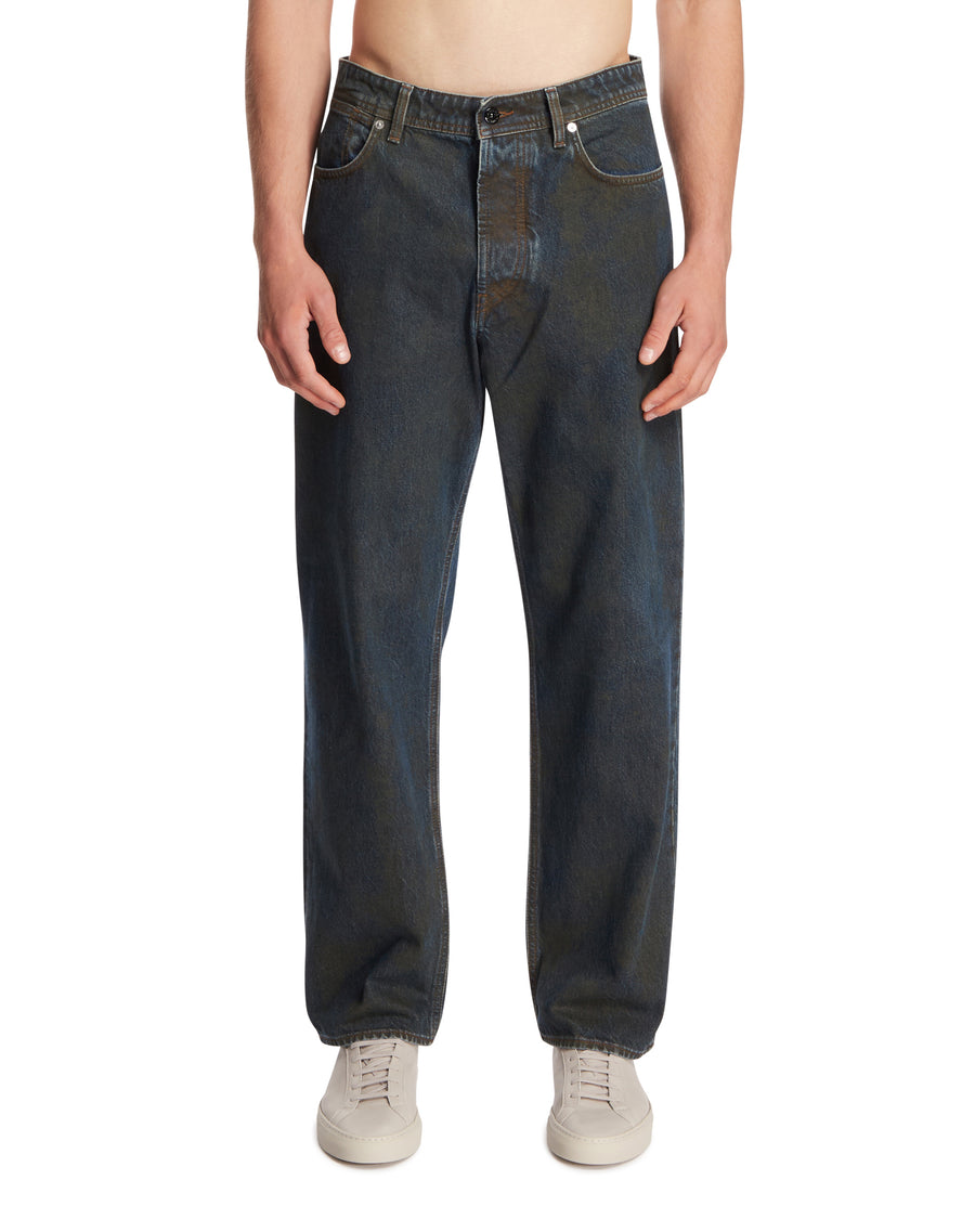 Stone Island Jeans A Gamba Dritta Blu