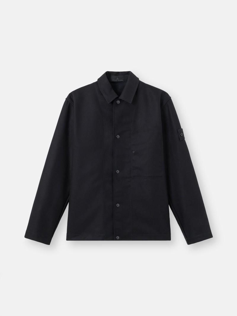 Stone Island Wool Nylon Flannel Ghost Shirt