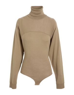 Maison Margiela 카키 터틀넥 니트