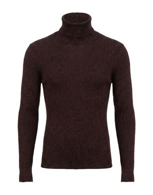 MM6 Maison Margiela 다크 브라운 터틀넥 니트