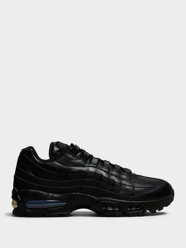 Nike Air Max 95 Big Bubble Leather QS Sneakers in Triple Black