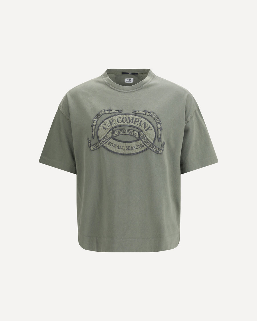 C.P. Company Jersey Short Sleeve Boxy Logo T-Shirt