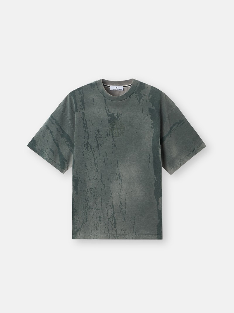 Stone Island Organic Cotton Jersey, Laser Colour Garment Dyed