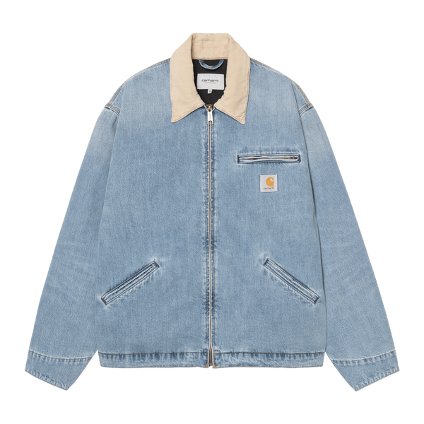 Carhartt WIP OG DETROIT JACKET BLUE / DUSTY H BROWN BURST WASHED