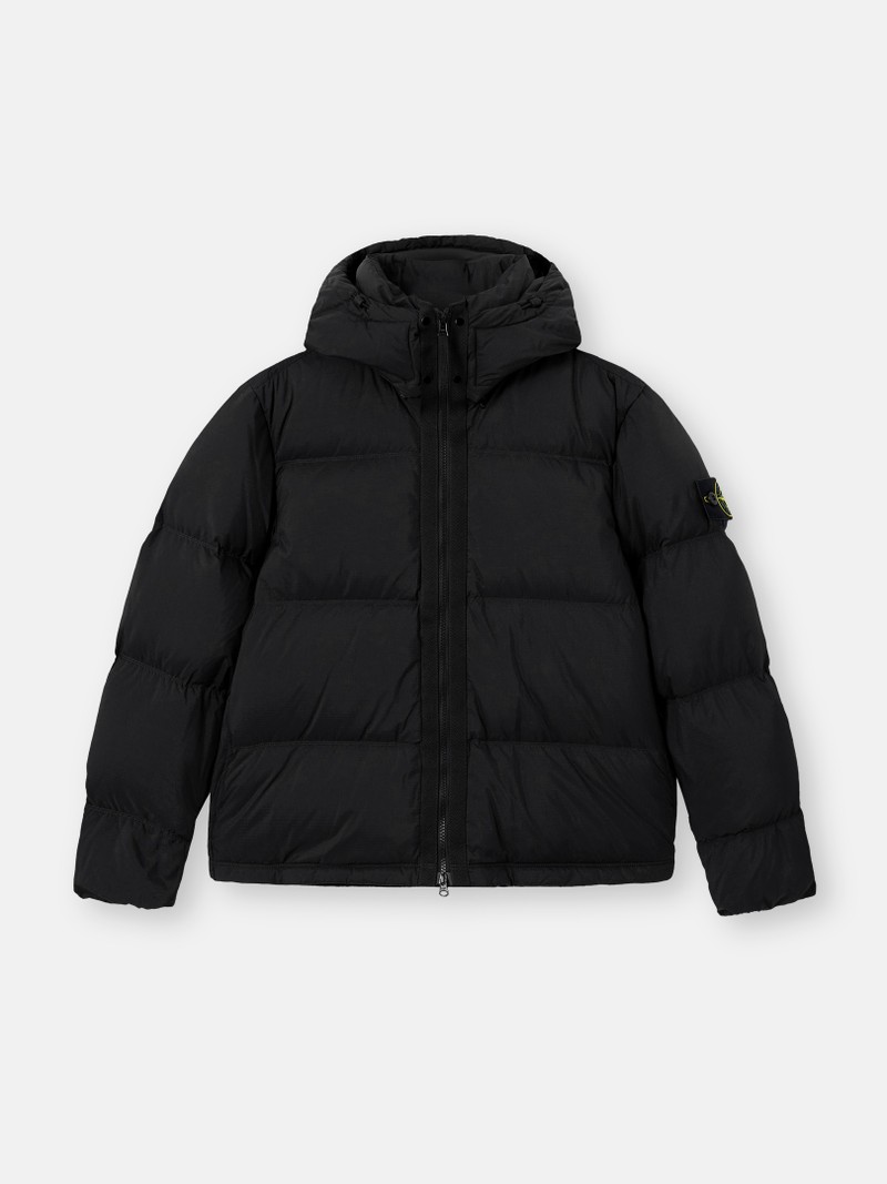 Stone Island Rip-Proof Down Jacket With Detachable Hood