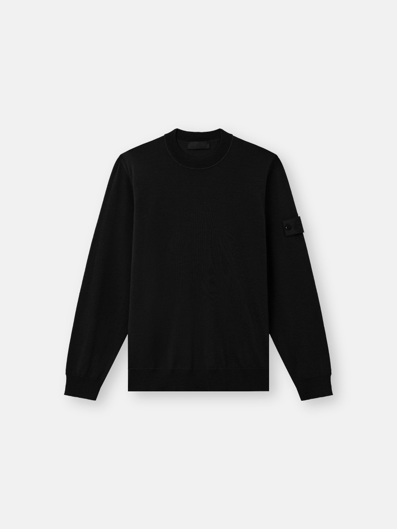 Stone Island Light Pure Rws Wool Ghost Crewneck Sweater
