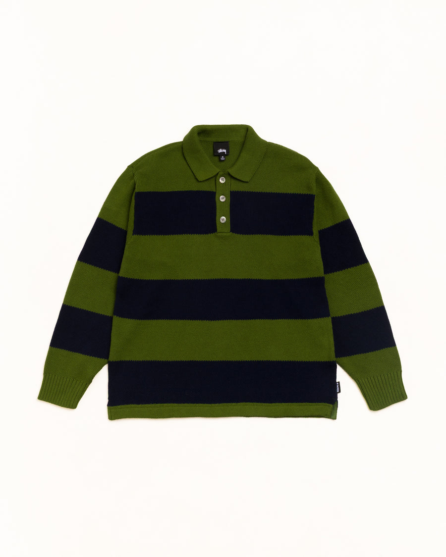 Stussy Pique Knit Stripe Rugby