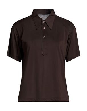 Maison Margiela 다크 브라운 폴로셔츠