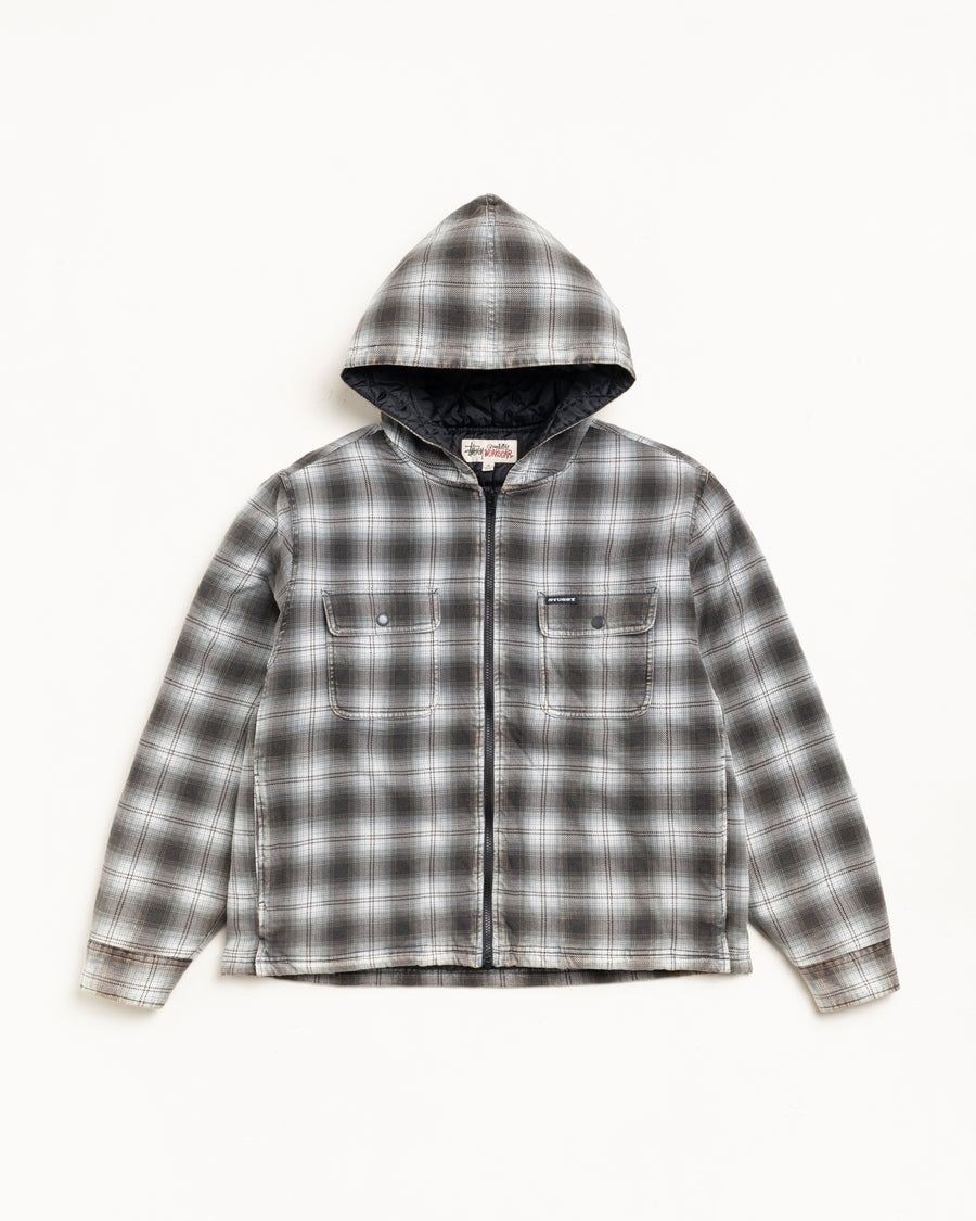 Stüssy Zip Hooded Plaid Shirt