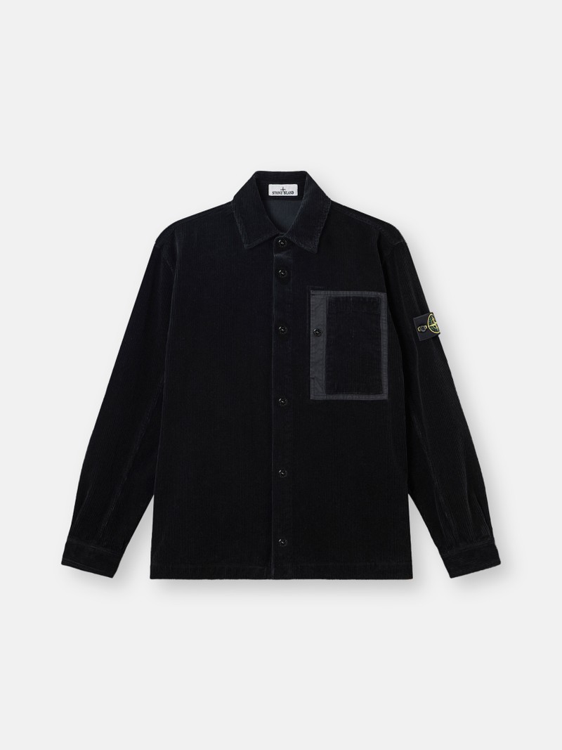 Stone Island Organic Cotton Corduroy 800 Garment Dyed Shirt